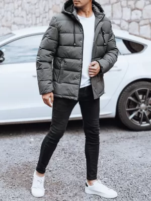 Pánska bunda DSTREET TX5053 TMAVO ŠEDÁ