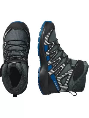Detská obuv SALOMON XA PRO V8 WINTER WATERPROOF J TURBULENCIA/ČIERNA/TMAVOMODRÁ