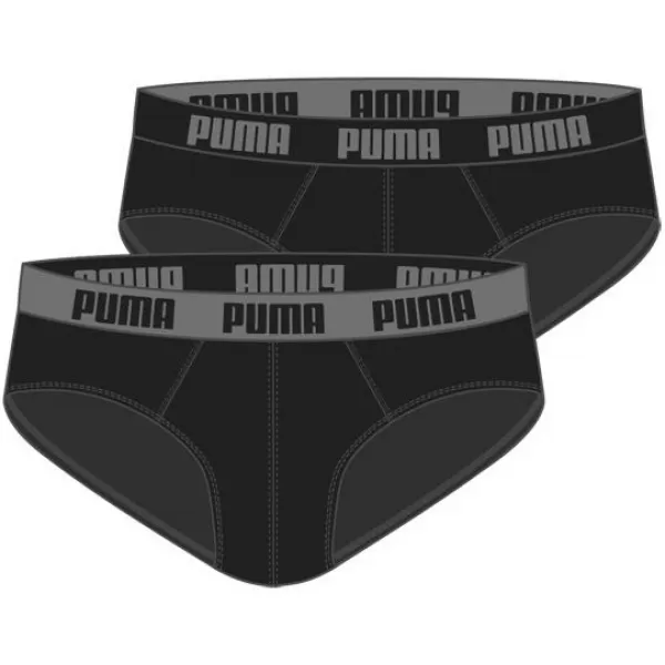  Mužské nohavičky PUMA BASIC BRIEF 2P 88910006 ČIERNA/ČIERNA 