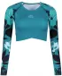 Dámsky funkčný prémiový crop top ALTISPORT VOJ/ALW115TR04 PETROLEJ