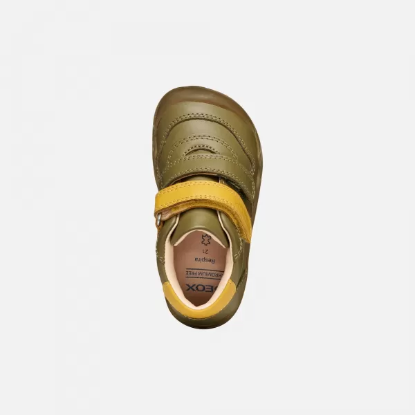  Chlapci naboso GEOX STEPPIEUP B565WC00085CE32P KAKI 