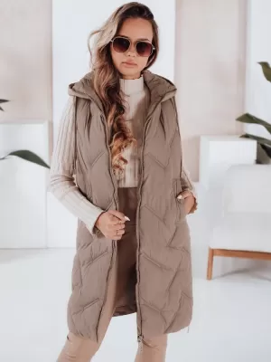 Dámska vesta DSTREET TY5098 KARAMEL