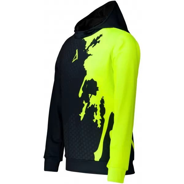  Pánska prémiová funkčná mikina ALTISPORT VOJ/ALM112MI01 ČIERNO-FLUO ŽLTÁ 