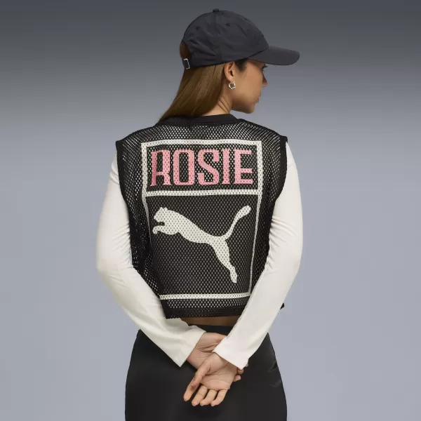  Vrchná časť PUMA X ROSÉ RELAXED MESH TOP 63380401 PUMA BLACK 