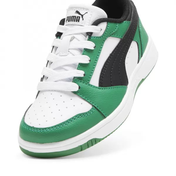  Topánky PUMA REBOUND V6 LO PS 39383405 PUMA BIELA/PUMA ČIERNA/ZELENÁ 