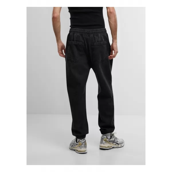  Pánske džínsy URBAN CLASSICS TB7296 ČIERNE UMYTÉ 