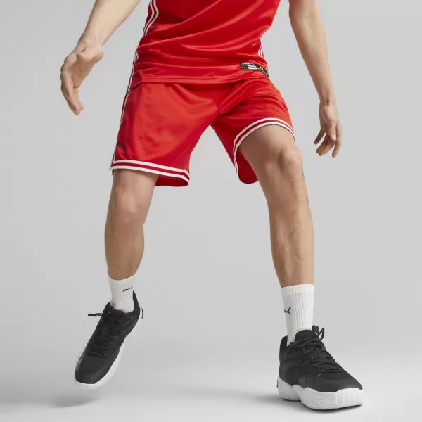  Kraťasy PUMA HOOPS TEAM GAME SHORT 67662904 ČERVENÁ PUMA 