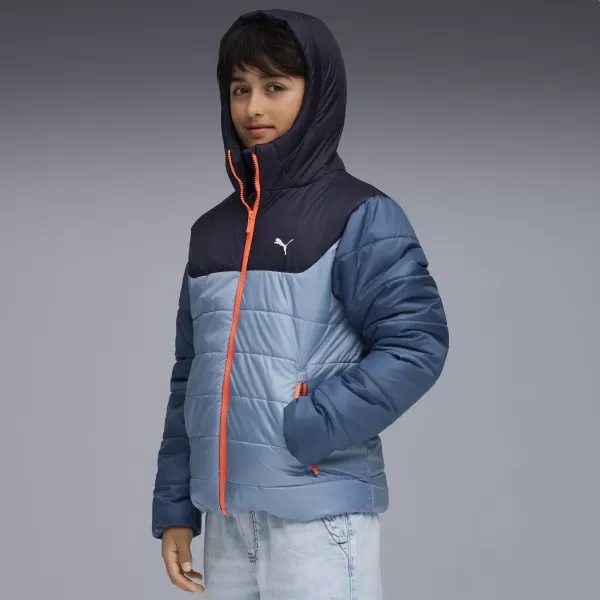  Sako PUMA ESS HOODED PADDED JACKET 68522634 STUDENÝ MODRÝ 