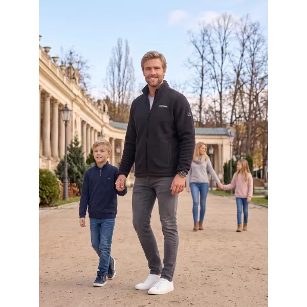  Pánska fleecová mikina ALTISPORT OMAL ČIERNA 