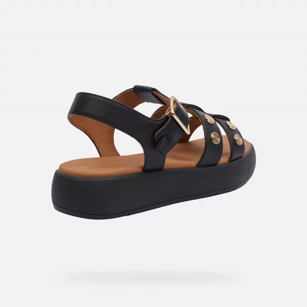  Dámske sandále GEOX CAMALEI G000986 ČIERNA 