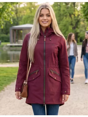 Dámska bunda softshell ALTISPORT GEMEE BURGUNDSKO