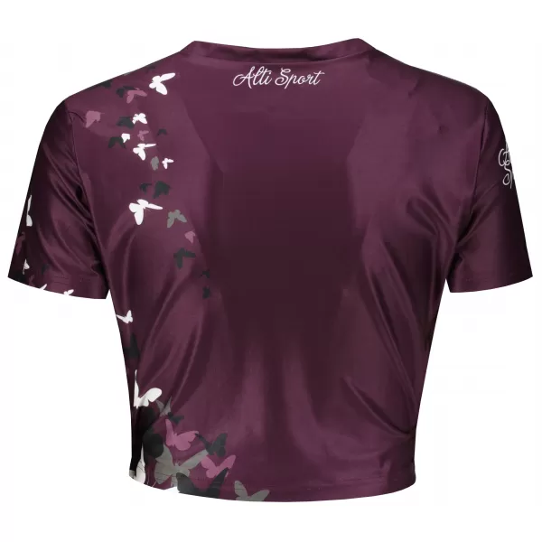  Dámsky funkčný prémiový crop top ALTISPORT VOJ/ALW022TR07 FIALOVÁ 