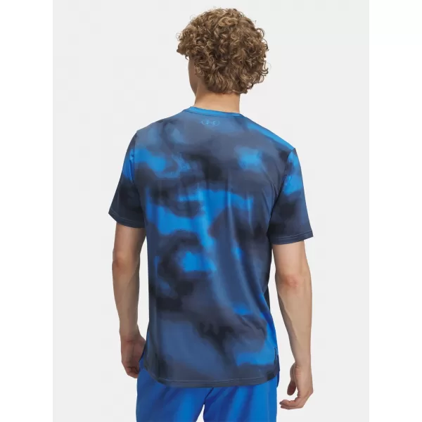  Pánske tričko UNDER ARMOUR VANISH ENERGY PRINTED SS 1383974-402 MODRÁ 