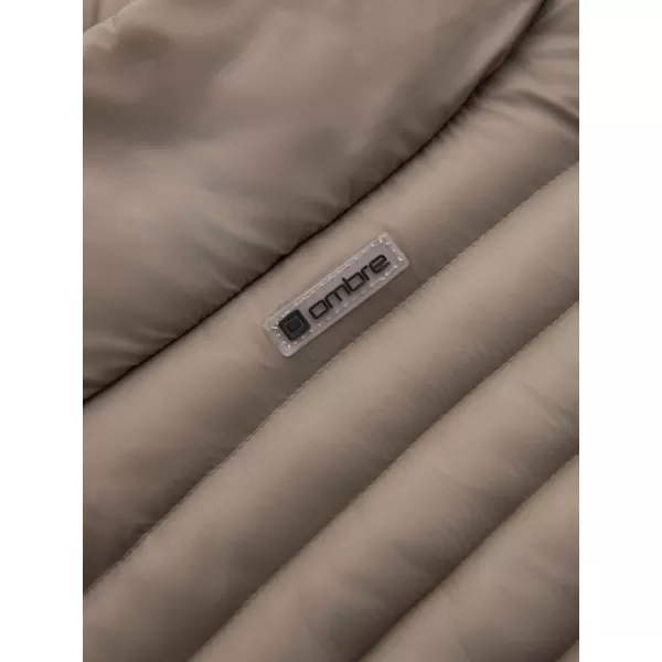 Pánska bunda OMBRE OM-JALP-0231 TMAVO BÉŽOVÁ 
