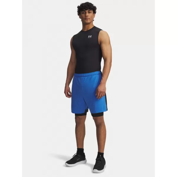  Pánske šortky UNDER ARMOUR UA TECH VENT 2IN1 SHORT MODRÁ 