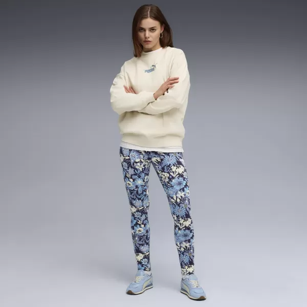  Dámske legíny PUMA ESS NATURE 2 0 AOP LEGGINGS 68808034 CHLADNÁ MODRÁ 