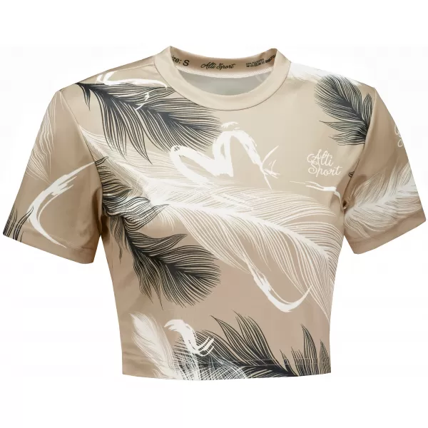  Dámsky prémiový crop top ALTISPORT VOJ/ALW001TR07 HNEDÁ 