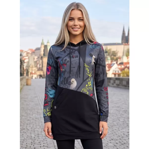  Dámska mikina KIXMI VONITA TMAVO ŠEDÁ 