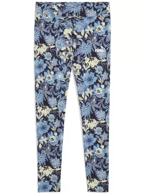 Dámske legíny PUMA ESS NATURE 2 0 AOP LEGGINGS 68808034 CHLADNÁ MODRÁ