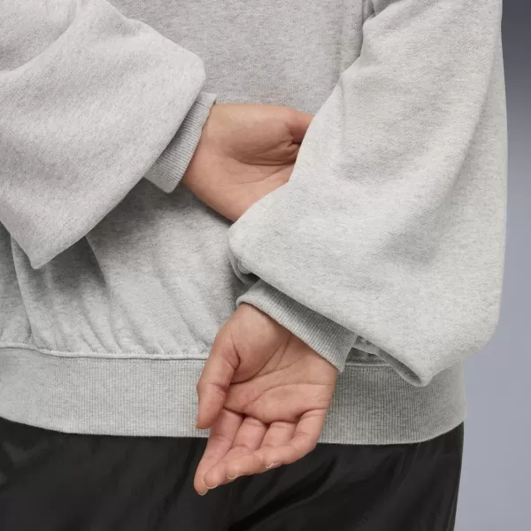  Dámska mikina PUMA X ROSÉ OVERSIZED CREW 63380310 PLOCHÝ SVETLO ŠEDÝ VRES 