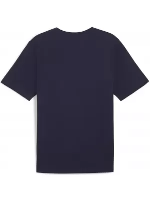 Mužský dres PUMA TEAMRISE LOGO JERSEY COTTON 658705_06 PUMA NAVY/PUMA WHITE