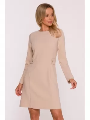 Šaty STYLOVE S419 BÉŽOVÁ