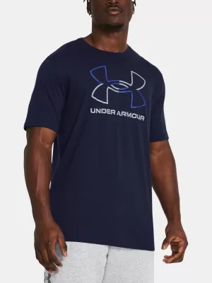Pánske tričko UNDER ARMOUR UA GL FOUNDATION UPDATE SS 1382915-410 MODRÁ