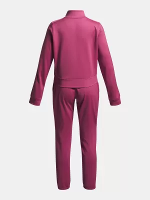 Dievčenská súprava UNDER ARMOUR UA ICON KNIT CROP TRACKSUIT 1386528-659 ČERVENÁ