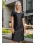 Dámske predĺžené prémiové tričko ALTISPORT VOJ/ALW075SAT02 ČIERNA