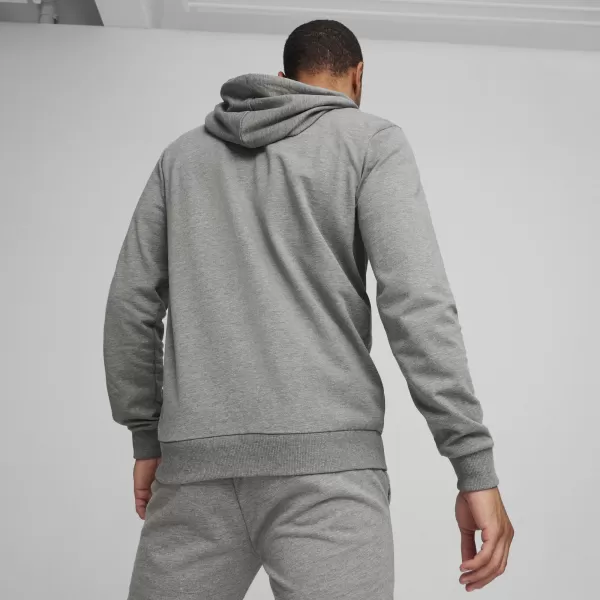  Sako PUMA TEAMGOAL CASUALS HOODED JACK 658595_33 STREDNE ŠEDÁ VRES/BIELA 