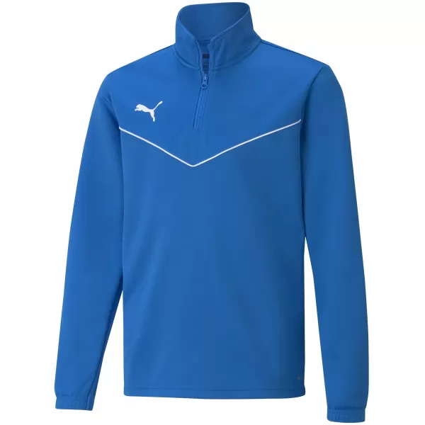 T -shirt PUMA TEAMRISE 1/4 ZIP TOP JR 657395_02 ELEKTRICKÁ MODRÁ LIMONÁDA 