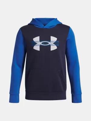 Chlapčenská mikina UNDER ARMOUR UA RIVAL FLC CBLCK GRPHC HD 6004994-402 MODRÁ