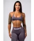 Bezšvová vyťahovacia športová podprsenka FLOW SEAMLESS 495 DARK GREY Nebbia