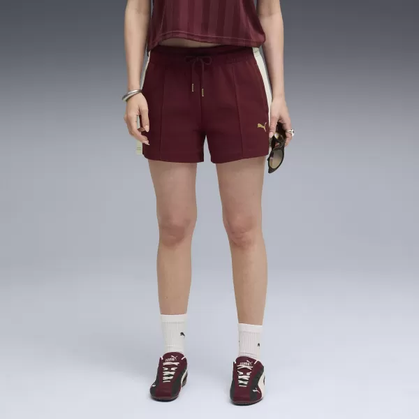  Dámske šortky PUMA T7 PINTUCK SHORTS 4' 63213996 RUBÍNOVÝ LESK 