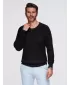 Pánsky sveter OMBRE OM-SWSW-0182 ČIERNA