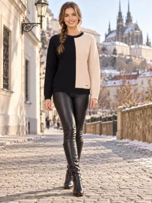 Dámsky sveter KIXMI VERENA SVETLO BÉŽOVÁ