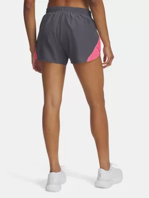 Dámske šortky UNDER ARMOUR UA FLY BY 3 SHORTS 1382438-027 SIVÁ