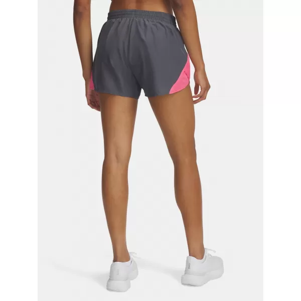  Dámske šortky UNDER ARMOUR UA FLY BY 3 SHORTS 1382438-027 SIVÁ 