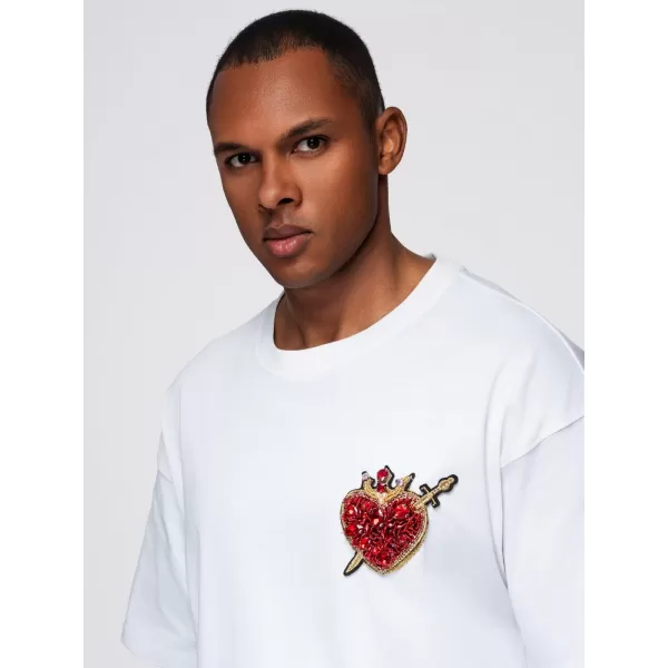  Pánske tričko OMBRE OM-TSCT-0290 OFF WHITE 