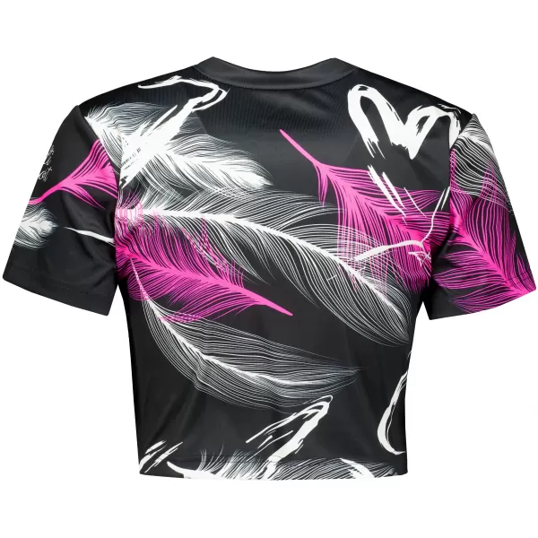  Dámsky prémiový crop top ALTISPORT VOJ/ALW001TR07 ČERNORŮŽOVÁ ČIERNA RUŽOVÁ 