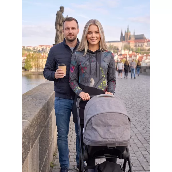  Dámska mikina KIXMI VONITA TMAVO ŠEDÁ 