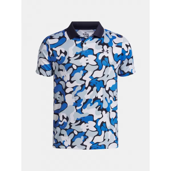  Chlapčenské tričko UNDER ARMOUR UA MATCHPLAY PRINTED POLO 1377349-412 MODRÁ 