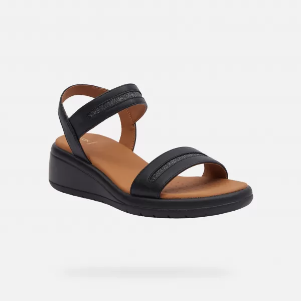  Dámske sandále GEOX MELICONIA G000969 ČIERNA 