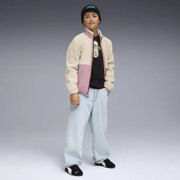 Detská bunda PUMA HYBRID SHERPA JACKET 68840587 ALPSKÝ SNEH 
