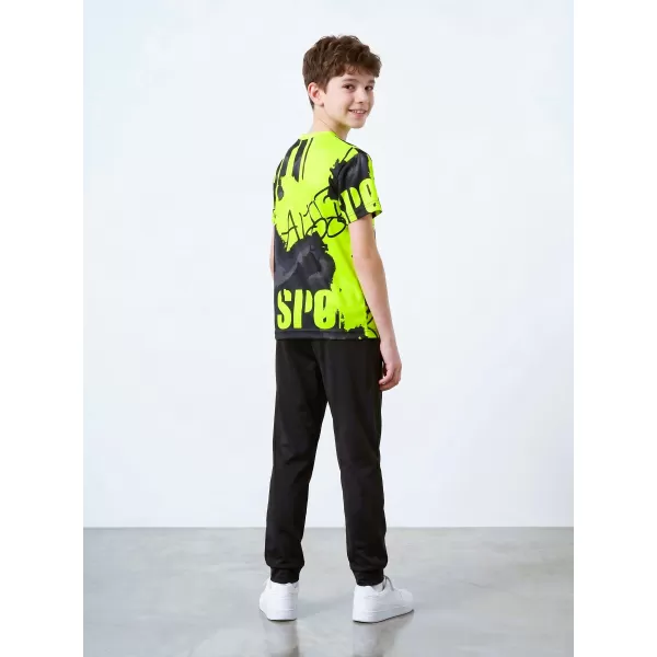  Detské prémiové funkčné tričko ALTISPORT VOJ/ALK076TR01 ČIERNA/FLUO ŽLTÁ 