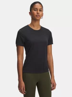Dámske tričko UNDER ARMOUR UA LAUNCH JACQUARD SS 6005096-004 ČIERNA