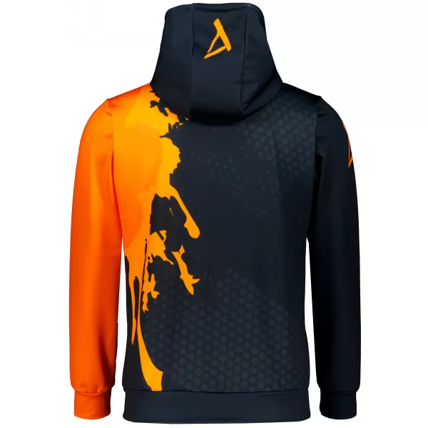  Pánska prémiová funkčná mikina ALTISPORT VOJ/ALM112MI01 ČIERNO-FLUO ORANŽOVÁ 