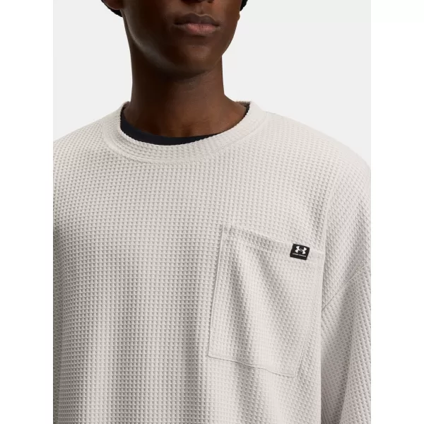  Pánske tričko UNDER ARMOUR UA RIVAL WAFFLE CREW 1383106-110 BIELA 