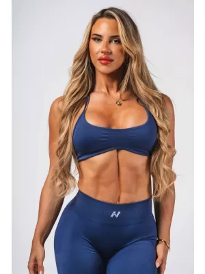 Bezšvová vyťahovacia športová podprsenka FLOW SEAMLESS 495 BLUE Nebbia