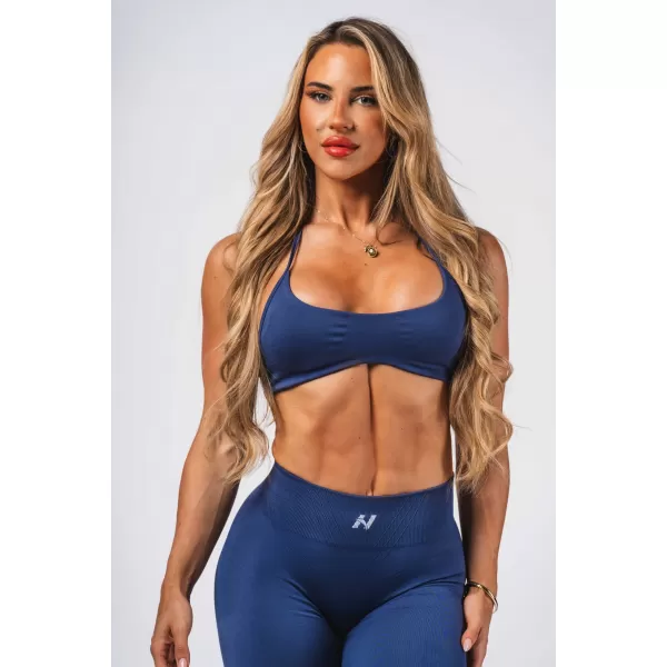  Bezšvová vyťahovacia športová podprsenka FLOW SEAMLESS 495 BLUE Nebbia 
